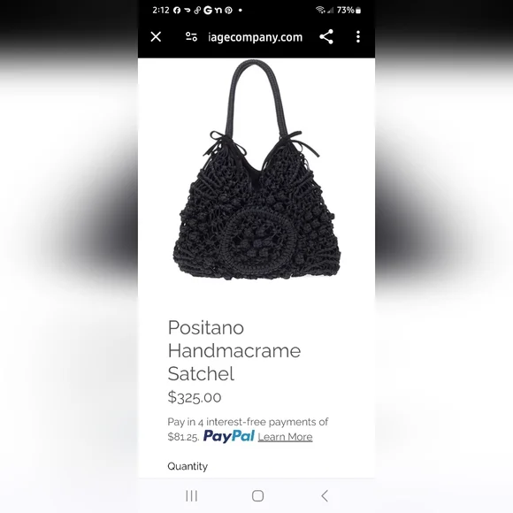 Clever Carriage Company Positano Hand Macrame Satchel - Picture 8 of 8